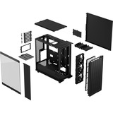 Fractal Design North Momentum Edition midi tower behuizing Zwart/houtkleur | 2x USB-A | 1x USB-C | Tempered Glass