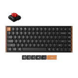 Keychron K3 Max SE QMK Wireless Custom Mechanical Keyboard, toetsenbord Zwart/houtkleur, US lay-out, Keychron Milk POM Red, 75%, RGB, Hot swap, 2.4 GHz / Bluetooth 5.3 / USB-C