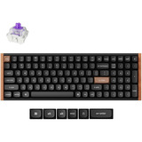 Keychron K4 HE-F1 Special Edition mechanisch toetsenbord Zwart, US lay-out (QWERTY), Gateron Double-Rail Magnetic Nebula, 96%, OSA Double-shot keycaps, Hot Swap, Bluetooth | USB-C | 2.4 GHz