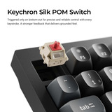 Keychron V1 Ultra 8K Wireless Custom Mechanical Keyboard, toetsenbord Zwart, US lay-out, Keychron Silk POM Banana, 75%, RGB, Hot swap, 2.4 GHz / Bluetooth 5.3 / USB-C