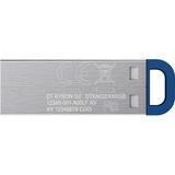 Kingston DataTraveler Kyson USB Flash Drive 64 GB usb-stick Zilver/blauw, USB-A 3.2 (5 Gbit/s)