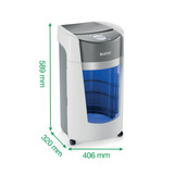 Leitz IQ OptiMax Office papiervernietiger P5 microsnippers 35L papierversnipperaar Wit/grijs