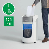 Leitz IQ OptiMax Office papiervernietiger P5 microsnippers 35L papierversnipperaar Wit/grijs