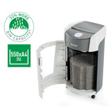 Leitz IQ OptiMax Office papiervernietiger P5 microsnippers 35L papierversnipperaar Wit/grijs