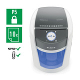 Leitz IQ OptiMax Office papiervernietiger P5 microsnippers 35L papierversnipperaar Wit/grijs