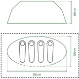 Coleman Galiano 4 tent Blauw/lichtgrijs