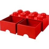 Room Copenhagen LEGO Brick Drawer opbergdoos Rood, 8 noppen