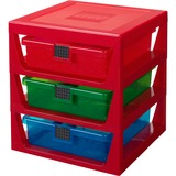 Room Copenhagen LEGO Iconic 3-Drawer Rack opbergdoos Rood