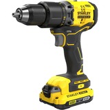 Stanley FATMAX V20 18V Brushless schroefklopboormachine Geel/zwart, Koffer, 2 accu's (2.0Ah) en oplader (2A) inbegrepen