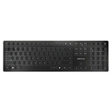 CHERRY KW 9100 SLIM toetsenbord Zwart, EU lay-out (QWERTY), Scissor switches, 100%, ABS, USB-C, 2.4 GHz, Bluetooth