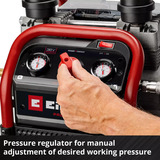 EINHELL SILENZZO 36/210 Professionele draadloze luchtcompressor Zwart/rood, Accu en oplader niet inbegrepen