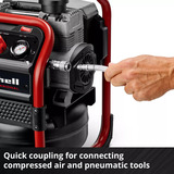 EINHELL SILENZZO 36/210 Professionele draadloze luchtcompressor Zwart/rood, Accu en oplader niet inbegrepen