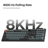 Keychron V6W-D3 8K QMK Wired Custom Mechanical Keyboard Zwart, US lay-out (QWERTY), Keychron Super Brown, 100%, RGB leds, Double-shot PBT, hot swap, 8K, Knop