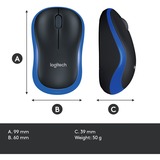 Logitech Wireless Mouse M185 Blauw, Retail