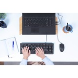 Trust Primo Keyboard & Mouse Set desktopset Zwart, US lay-out (QWERTY), Membraan, 100%