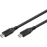 goobay USB-C 4.0 > USB-C kabel Zwart, 0,5 meter