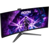 AOC  34" Curved gaming monitor Donkergrijs/zwart
