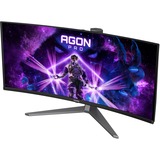 AOC  34" Curved gaming monitor Donkergrijs/zwart