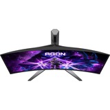 AOC  34" Curved gaming monitor Donkergrijs/zwart
