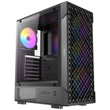 Antec VX320 ARGB midi tower behuizing Zwart | 3x USB-A | Tempered Glass