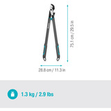 GARDENA Aambeeldtakkenschaar EnergyCut Pro L, met aambeeldsnede Grijs/turquoise, 75cm, voor droog hout