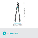 GARDENA Aambeeldtakkenschaar EnergyCut Pro L, met aambeeldsnede Grijs/turquoise, 75cm, voor droog hout