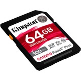 Kingston Canvas React Plus 64 GB SDXC geheugenkaart Zwart, UHS-II U3, Class 10, V90