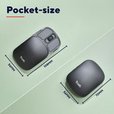 Trust Zylo Inschuifbare, draagbare zakmuis Zwart, 1000 - 2400 DPI