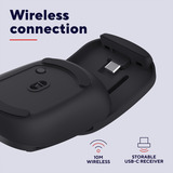 Trust Zylo Inschuifbare, draagbare zakmuis Zwart, 1000 - 2400 DPI