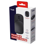 Trust Zylo Inschuifbare, draagbare zakmuis Zwart, 1000 - 2400 DPI