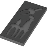 Wera 9784 Schuimrubberen inzetstuk met KNIPEX tangen Set VDE 1, 3‑delig tangenset Zwart/grijs