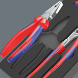 Wera 9784 Schuimrubberen inzetstuk met KNIPEX tangen Set VDE 1, 3‑delig tangenset Zwart/grijs