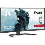 iiyama G-Master Red Eagle GB3467WQSU-B5 34" Curved UltraWide Gaming Monitor Zwart, 165Hz, HDMI, DisplayPort, USB, Audio