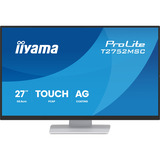 iiyama ProLite T2752MSC-W1AG 27" touchscreen monitor Wit (mat), 100 Hz, HDMI, DisplayPort, USB 3.2 Gen 1, Audio, Touchscreen	