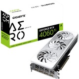 GIGABYTE GeForce RTX 4060 Ti AERO OC 16G grafische kaart Wit/zilver, 2x HDMI, 2x DisplayPort, DLSS 3