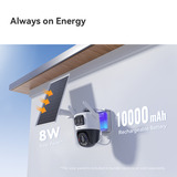 Imou AOV Dual lens 5MP+5MP buitencamera Wit, 3K, 4G LTE, WiFi 6, Solar panel
