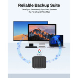 TerraMaster F4-424 nas Zwart, 1x RJ-45 2.5GbE, HDMI