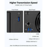 TerraMaster F4-424 nas Zwart, 1x RJ-45 2.5GbE, HDMI