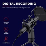 Trust GXT 241 Velica USB Streaming Microphone microfoon Zwart