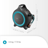 GARDENA Draagbare slangenbox MoveMatic slanghaspel Grijs/turquoise, 18690-20