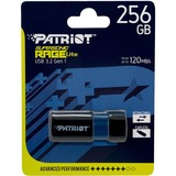 Patriot Supersonic Rage Lite 256 GB usb-stick Zwart/blauw, USB-A 3.2 Gen 1