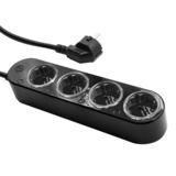 Shelly Power Strip Gen4 4-voudige stekkerdoos Zwart, 4x stekker, WiFi, Bluetooth, Zigbee
