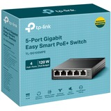 TP-Link TL-SG105MPE 5-Port Gigabit Easy Smart Switch met 4-Port PoE+ 120W PoE met 30W per poort