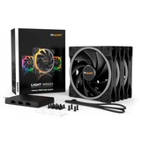 be quiet! Light Wings PWM high-speed RGB case fans Zwart, 3 stuks, 140 x 140 x 25 mm