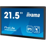 iiyama ProLite TF2238MSC-B1 21.5" touchscreen monitor Zwart, Touch, HDMI, DisplayPort, USB, Audio