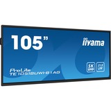 iiyama TE10518UWI-B1AG 104.6" Ultra Wide Public Display Zwart (mat), HDMI, DisplayPort, Sound, WiFi, BT, Touch