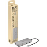 Club 3D USB Gen 1 Type-C 9-in-1 Hub dockingstation Grijs