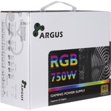 Inter-Tech Argus RGB-750W CM II 750 watt voeding  Zwart, 4x PCIe, 4x PCIe