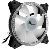 Inter-Tech Argus RS-07 RGB Set120x120x25 case fans Zwart, 3 stuks, 120 x 120 x 25 mm, PWM