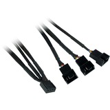 Inter-Tech Argus RS-07 RGB Set120x120x25 case fans Zwart, 3 stuks, 120 x 120 x 25 mm, PWM